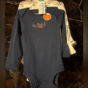 Carter's set of three long sleeve baby body suits